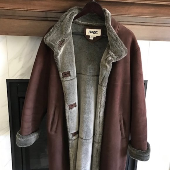 Brown Faux Shearling Coat - Picture 1 of 7